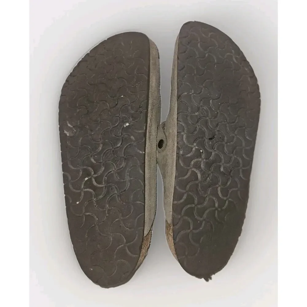 Birkenstock Boston Taupe Suede Leather Soft Footbed Clog Shoes Size 46 (13 US)